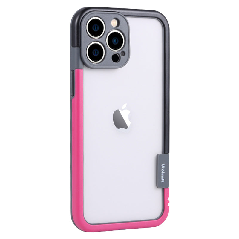 WOLMTT For iPhone 15 Pro Max Anti-scratch Case Dual Color Frame PC+TPU Phone Cover WOLMTT For iPhone 15 Pro Max Anti-scratch Case Dual Color Frame PC+TPU Phone Cover